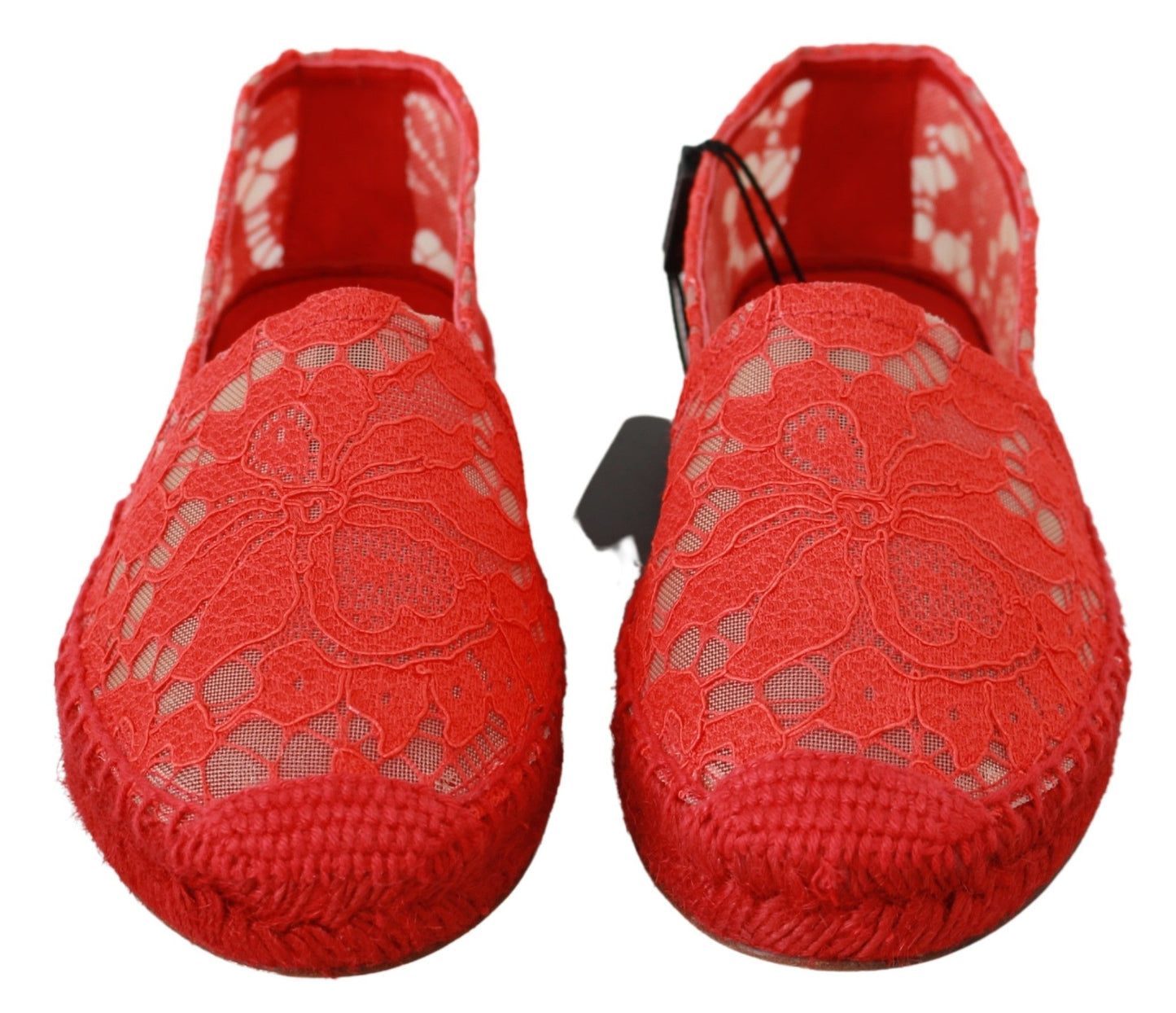 Dolce & Gabbana Red Viscose Espadrilles Flat Shoes