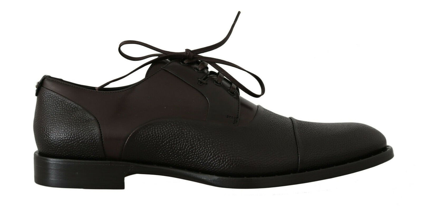 Dolce & Gabbana Elegant Brown Leather Formal Lace-ups