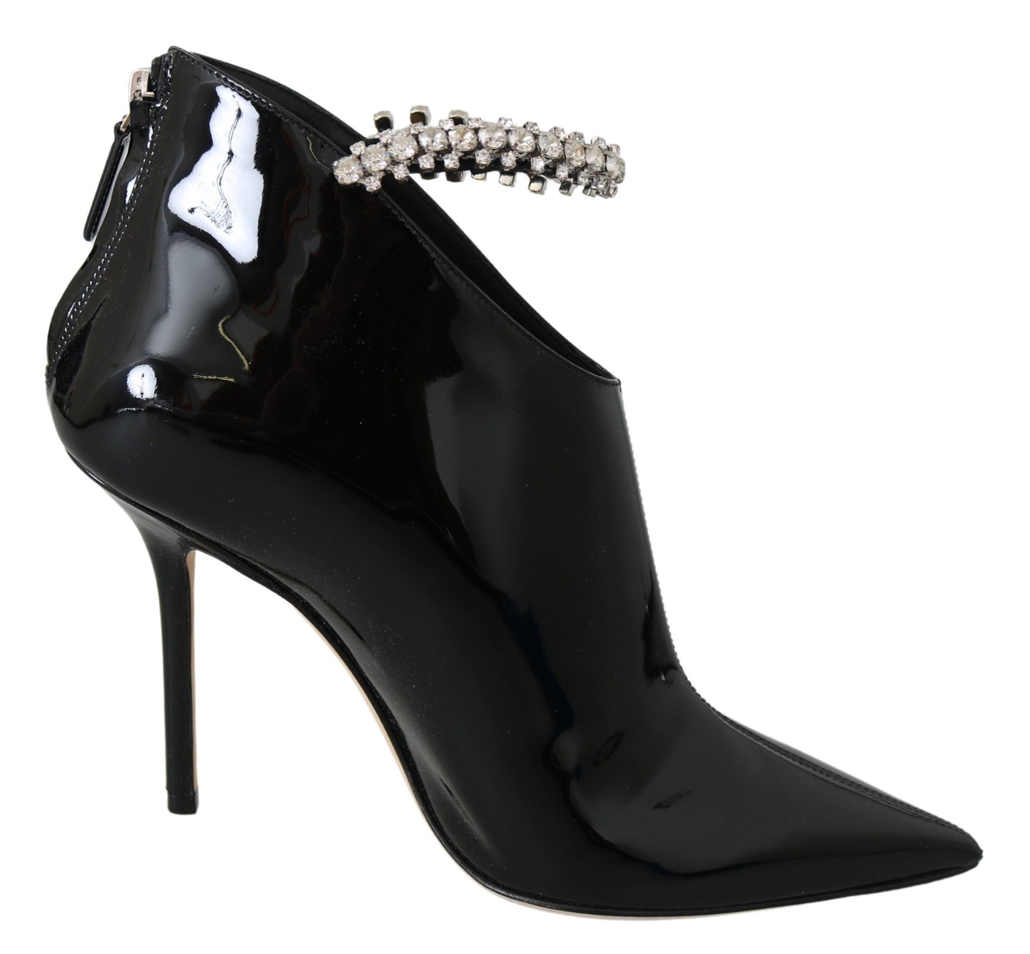 Jimmy Choo Elegant Black Patent Heeled Boots