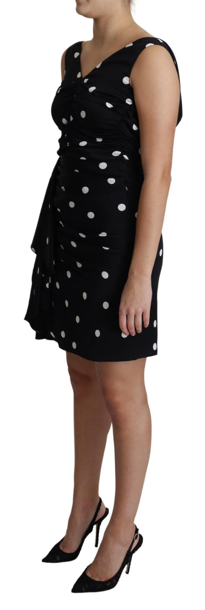 Dolce & Gabbana Elegant Polka Dot Silk Charmeuse Dress