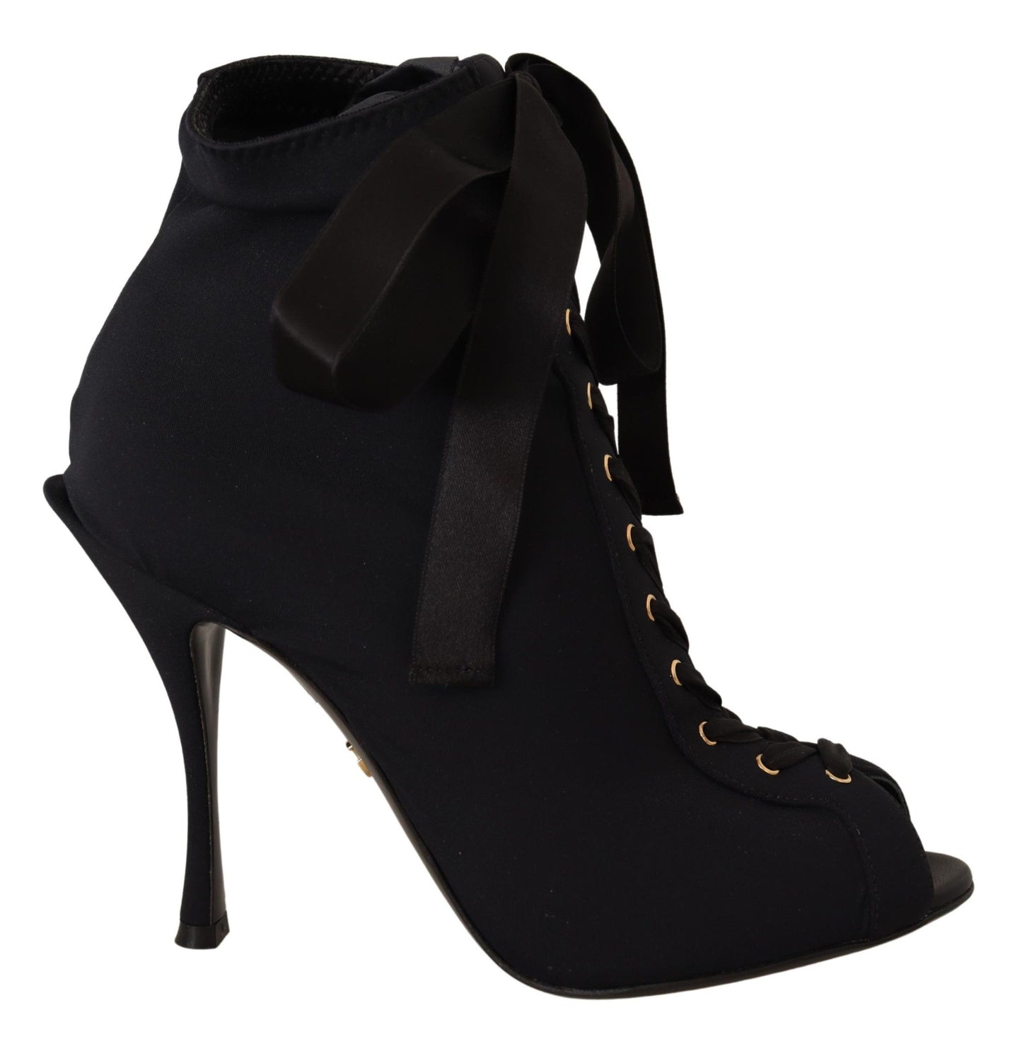 Dolce & Gabbana Elegant Ankle Open Toe Heel Boots