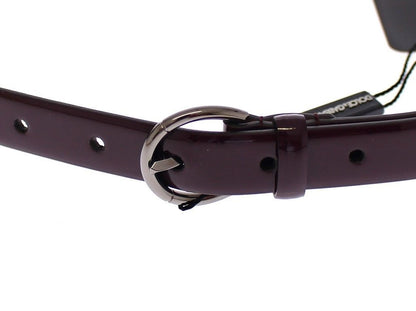 Dolce & Gabbana Elegant Purple Leather Belt - Italian Elegance