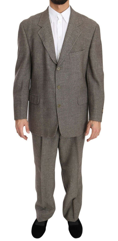 Fendi Elegant Light Brown Wool Men's Suit