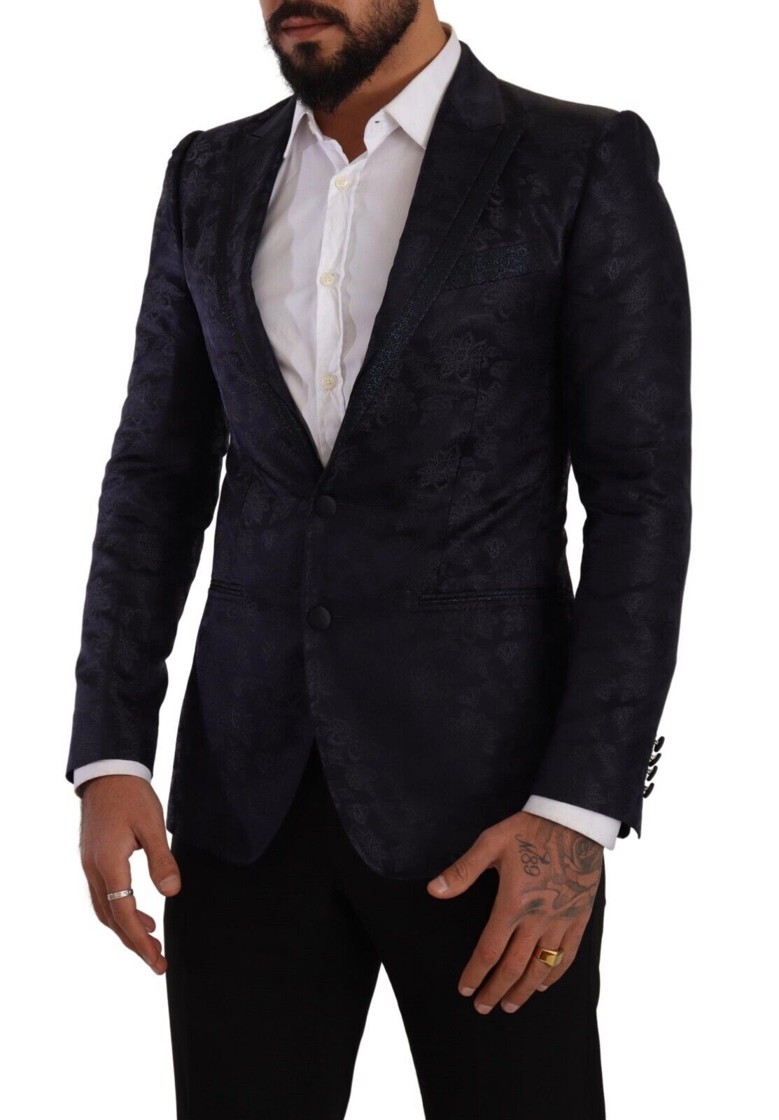 Dolce & Gabbana Elegant Dark Blue MARTINI Formal Blazer