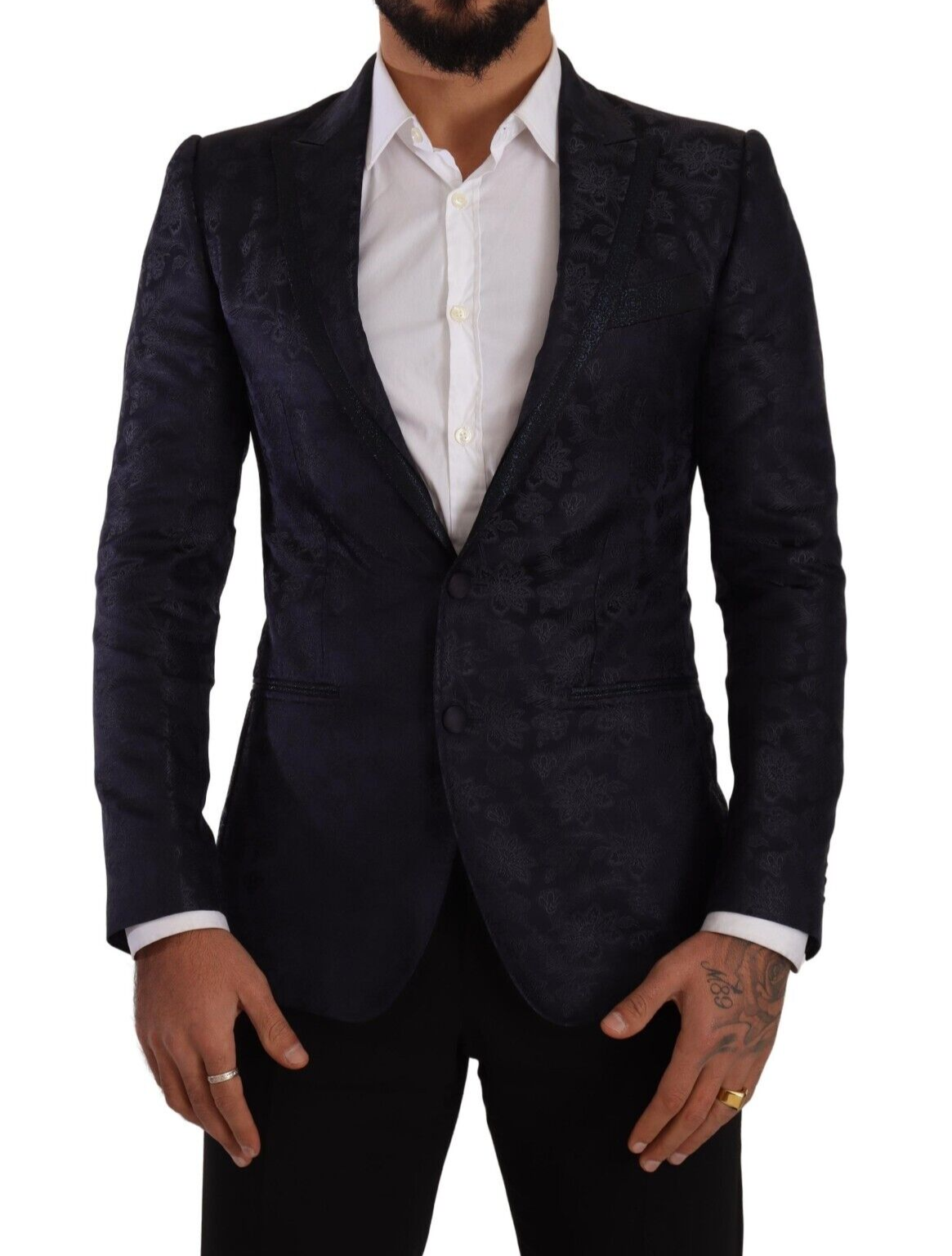 Dolce & Gabbana Elegant Dark Blue MARTINI Formal Blazer