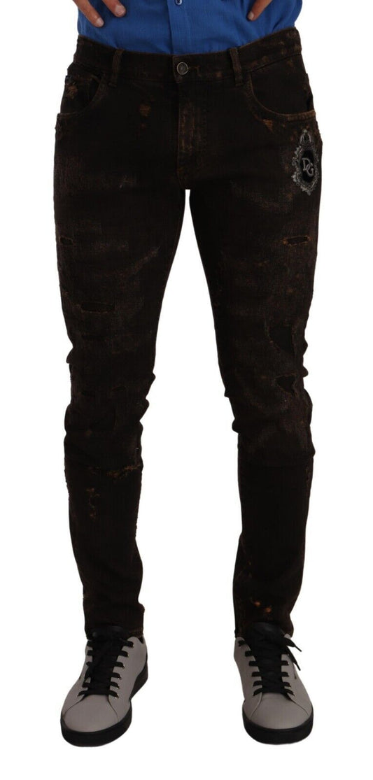 Dolce & Gabbana Svelte Distressed Denim Elegance