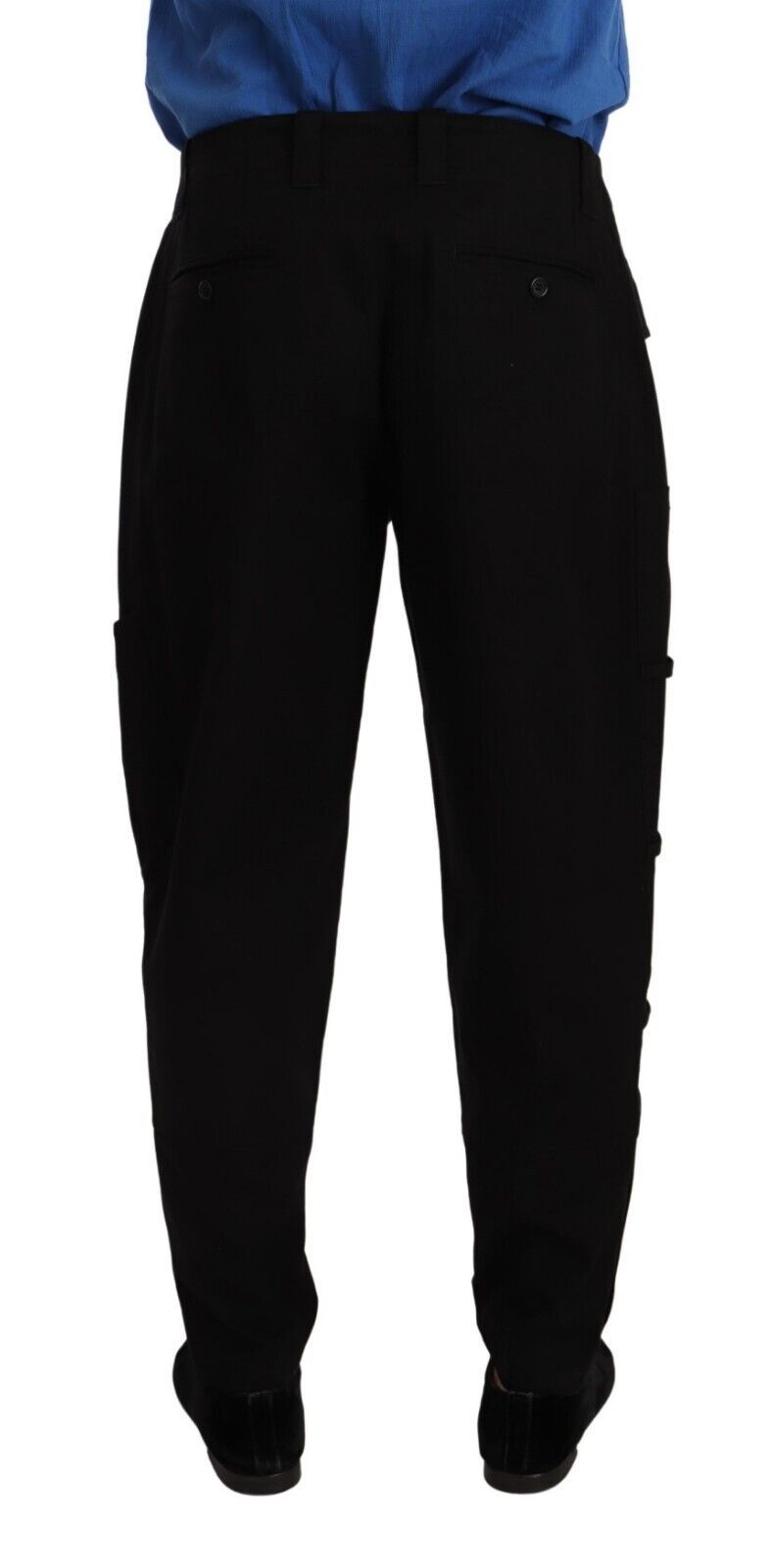 Dolce & Gabbana Chic Black Cargo Pants with Stretch Comfort