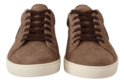 Dolce & Gabbana Elegant Brown Leather Sneakers for Men