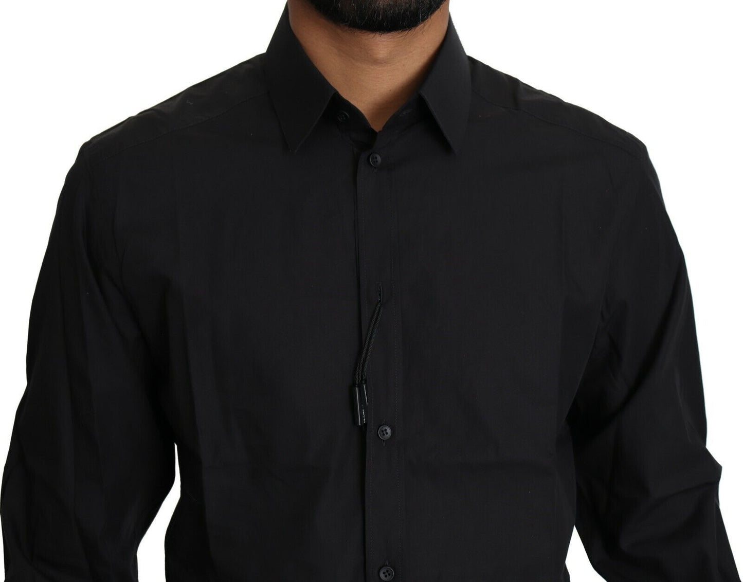 Dolce & Gabbana Elegant Black Slim Fit Dress Shirt