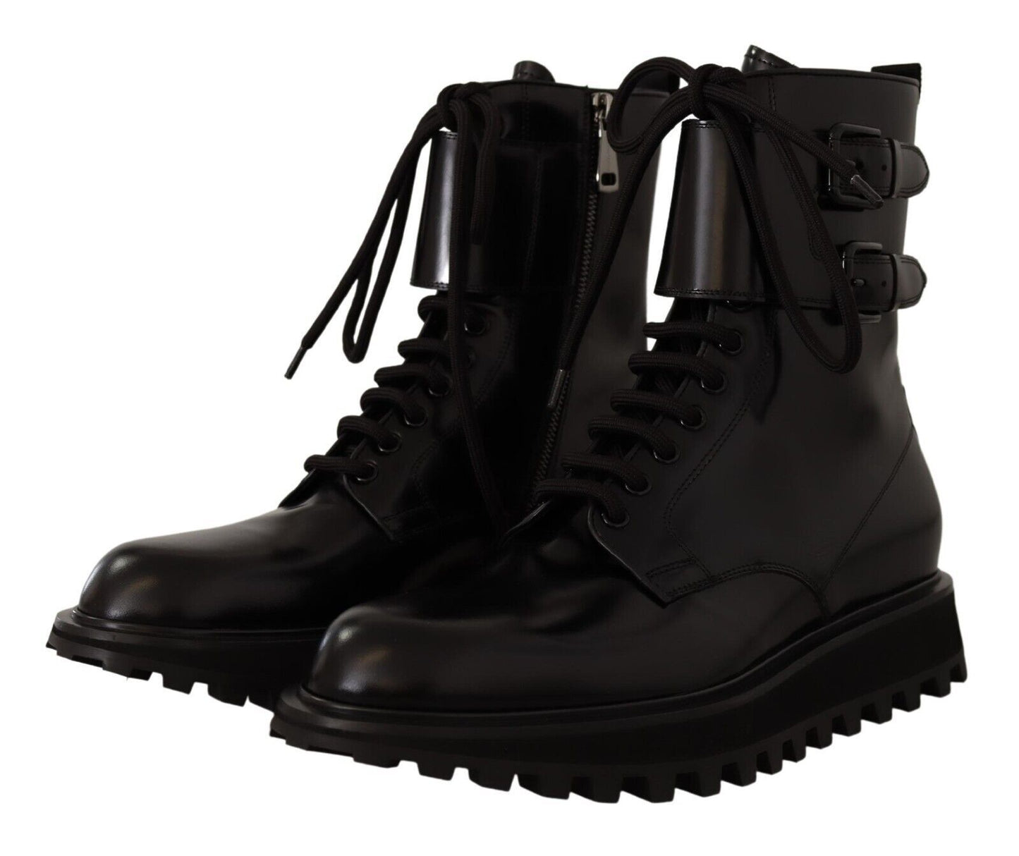 Dolce & Gabbana Elegant Black Leather Ankle Boots