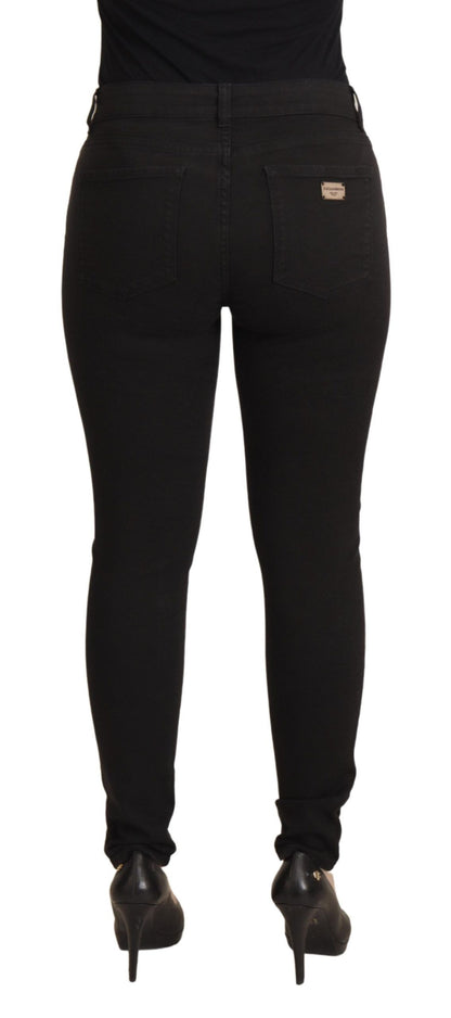 Dolce & Gabbana Sleek Black Cotton Stretch Skinny Jeans