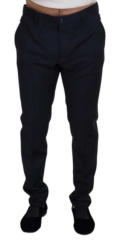 Dolce & Gabbana Elegant Blue Wool Blend Trousers