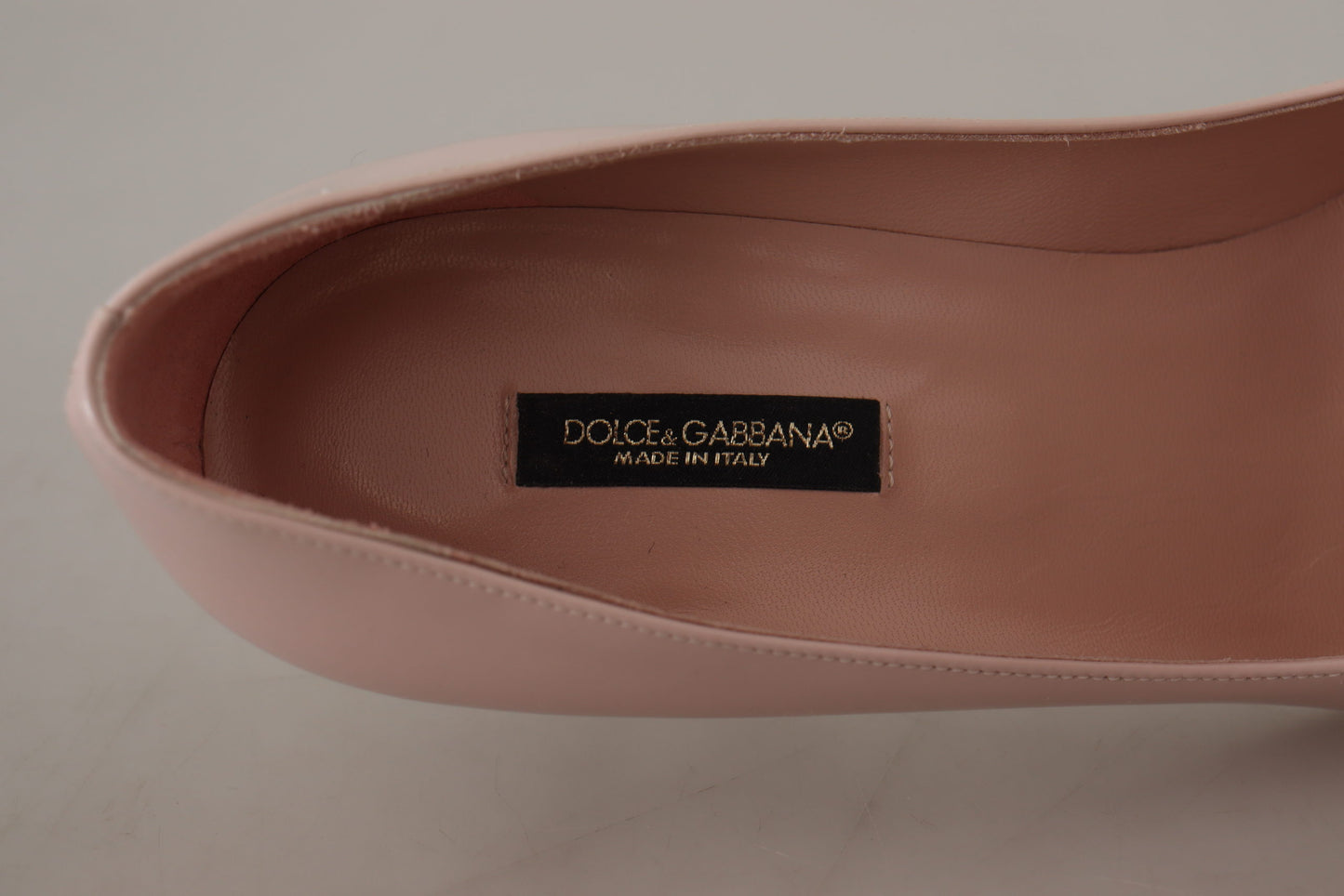 Dolce & Gabbana Elegant Patent Leather Heels in Pink