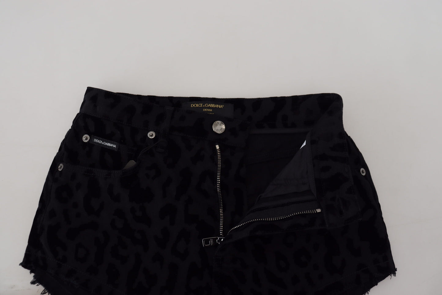 Dolce & Gabbana Elegant High Waist Denim Hot Pants Shorts