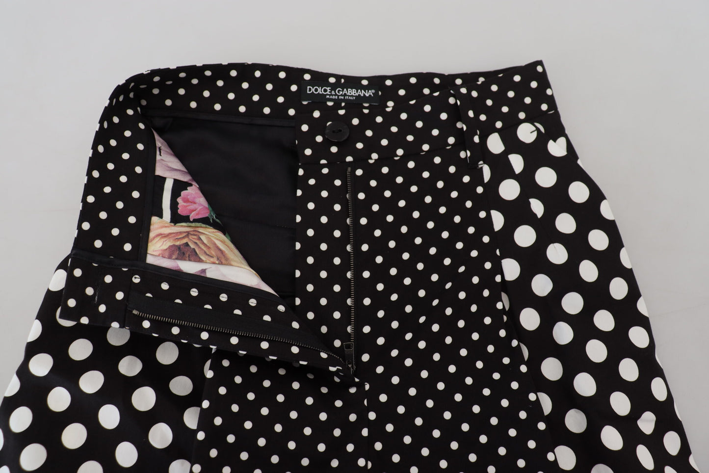 Dolce & Gabbana Elegant High-Waist Polka Dot Pants