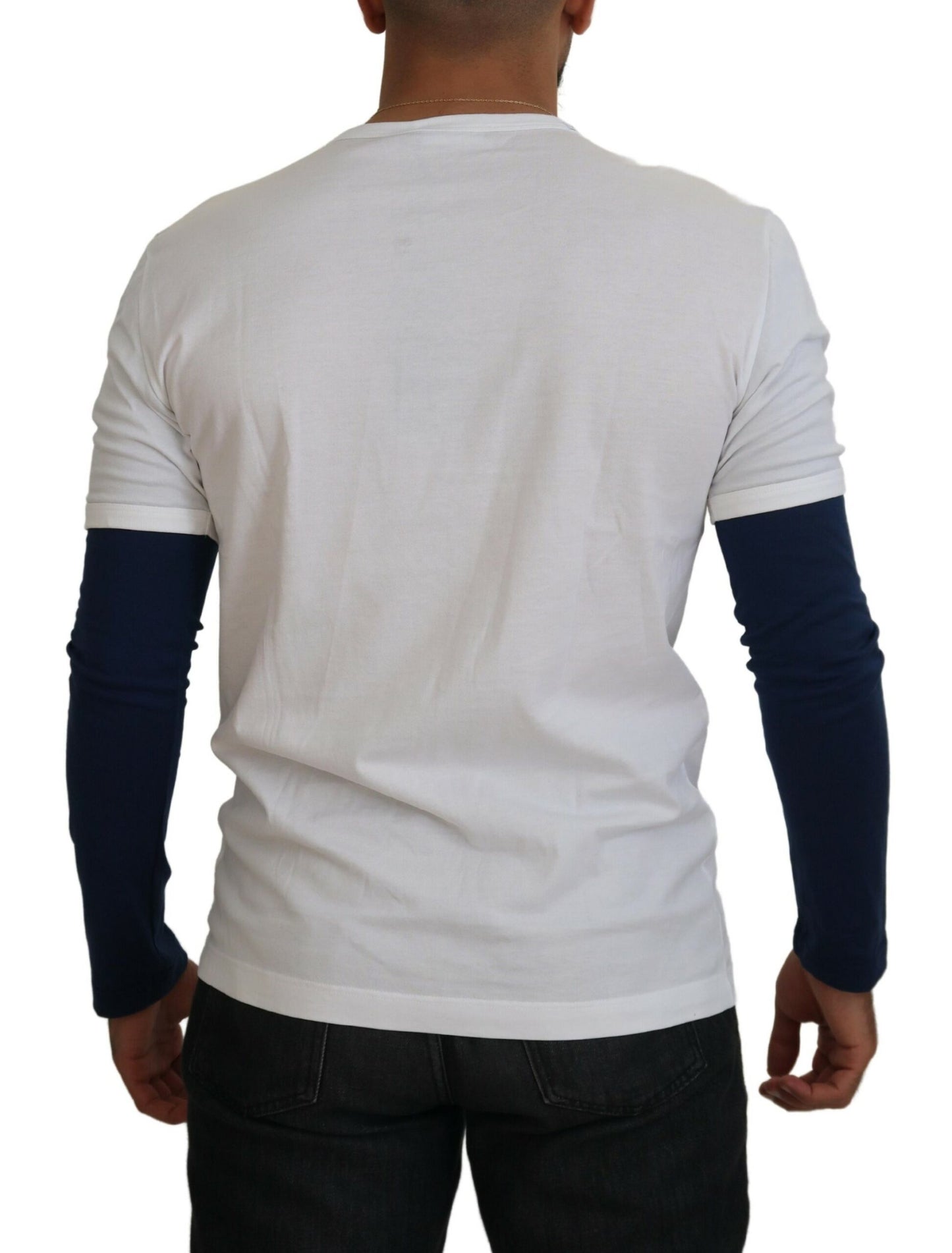 Dolce & Gabbana Elegant White Cotton Pullover Sweater