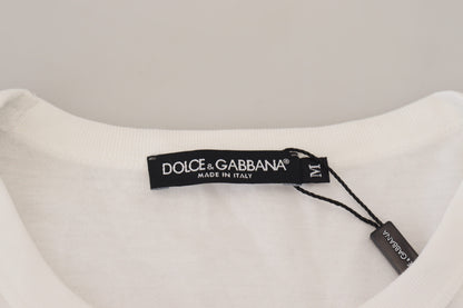 Dolce & Gabbana Elegant White Cotton Pullover Sweater