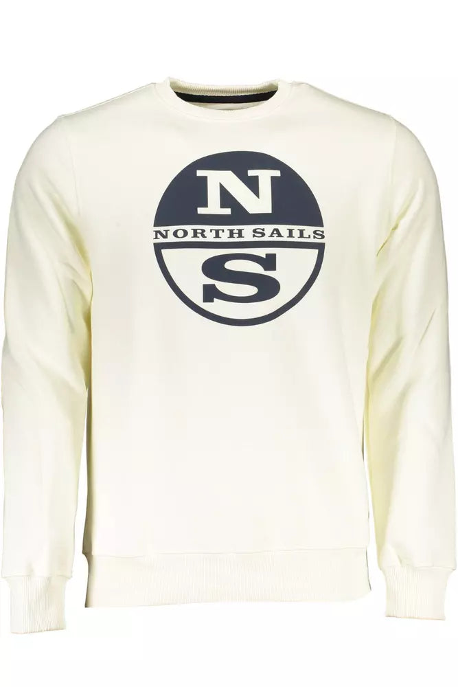 North Sails White Cotton Men Sweater