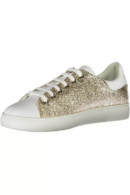 Emporio Armani Gold Polyester Women Sneaker