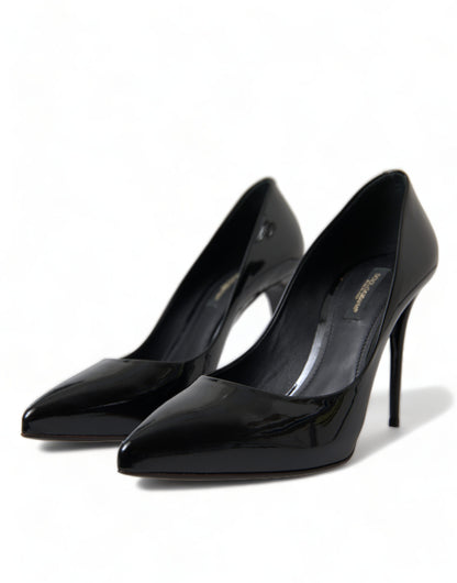 Dolce & Gabbana Elegant Black Patent Stiletto Heels