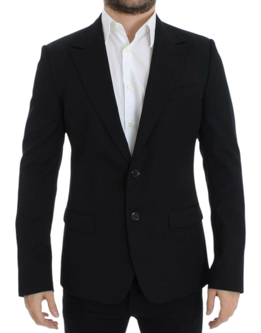 Dolce & Gabbana Elegant Slim Fit Black Wool Blazer