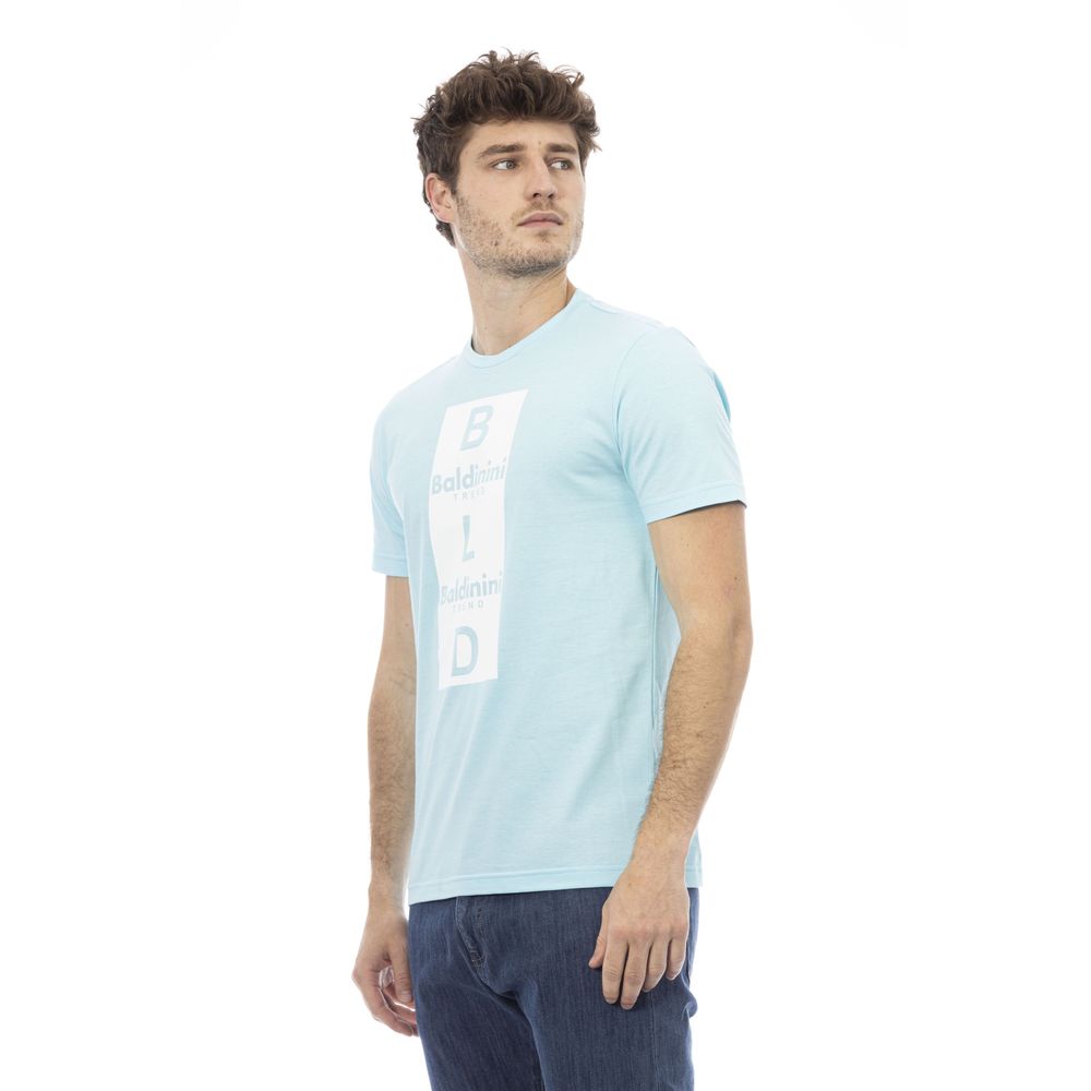 Baldinini Trend Light Blue Cotton Men T-Shirt