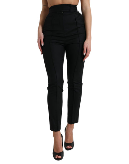 Dolce & Gabbana Elegant High Waist Tapered Wool Pants