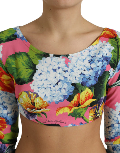 Dolce & Gabbana Floral Elegance Cropped Blouse