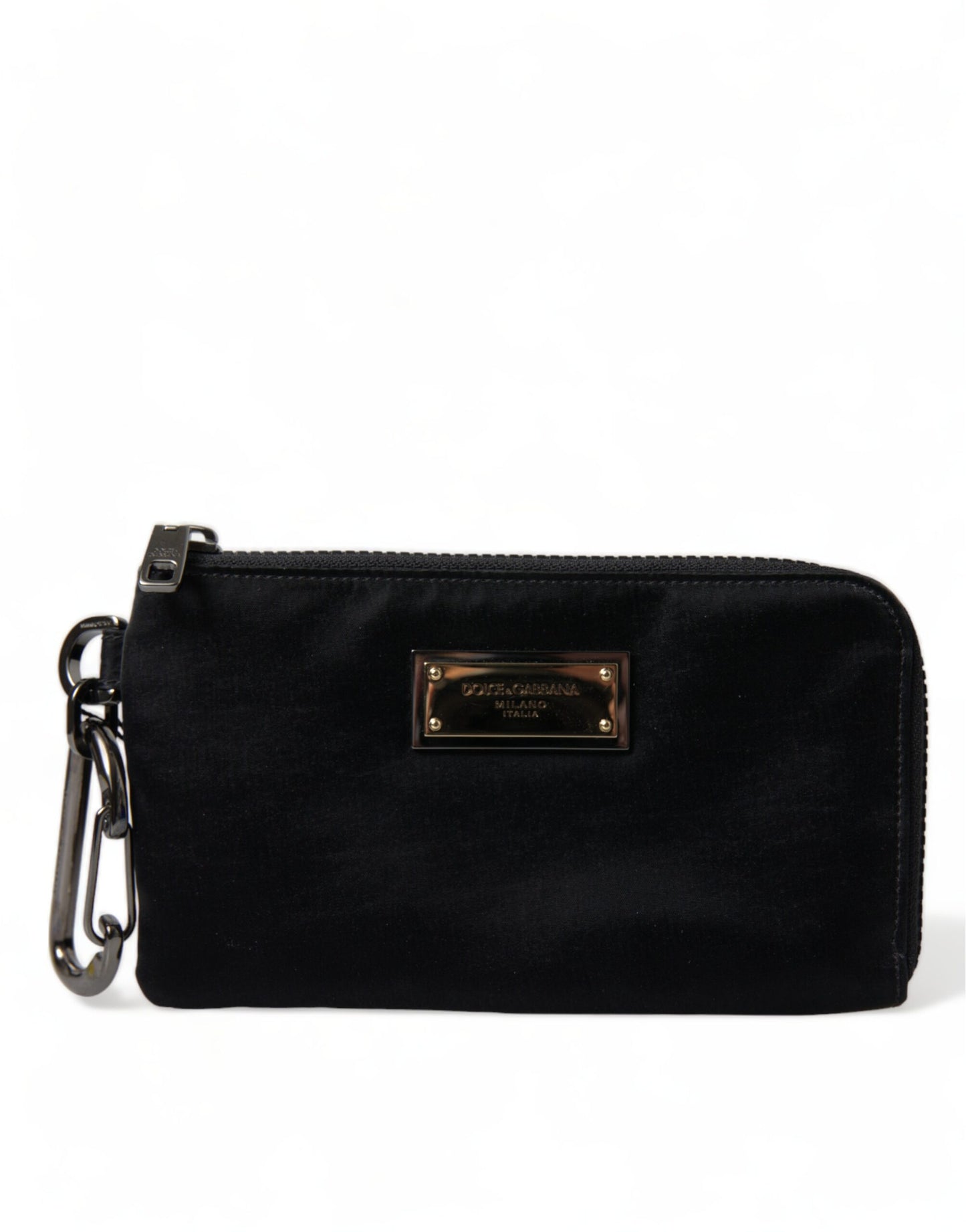 Dolce & Gabbana Chic Nylon-Leather Designer Pouch