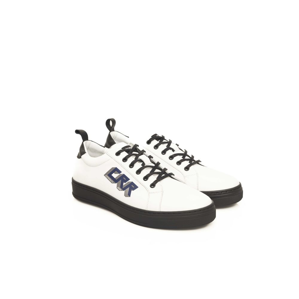 Cerruti 1881 White Leather Men Sneaker