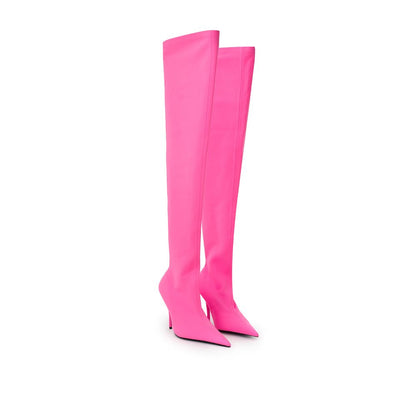 Balenciaga Elegant Pink Polyester Ankle Boots