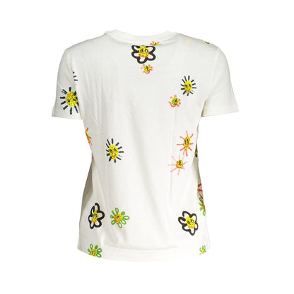 Desigual White Cotton Women T-Shirt