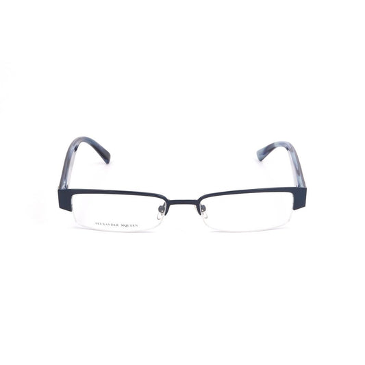 Alexander McQueen Blue Metal Frames