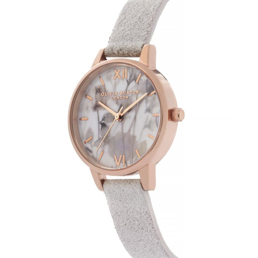 Olivia Burton Gray Synthetic Leather Watch