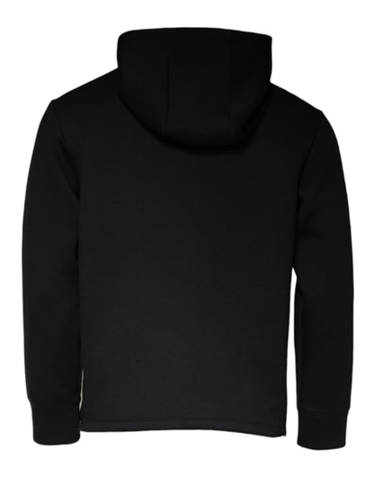 Emporio Armani Black Logo Print Hooded Men Sweatshirt Sweater