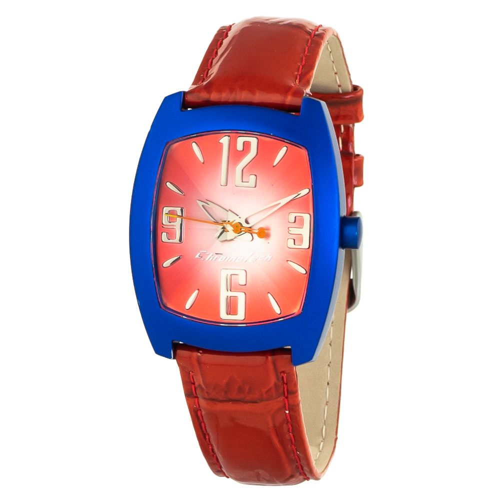 Chronotech Red Leather Watch