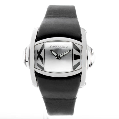 Chronotech Black Leather Watch