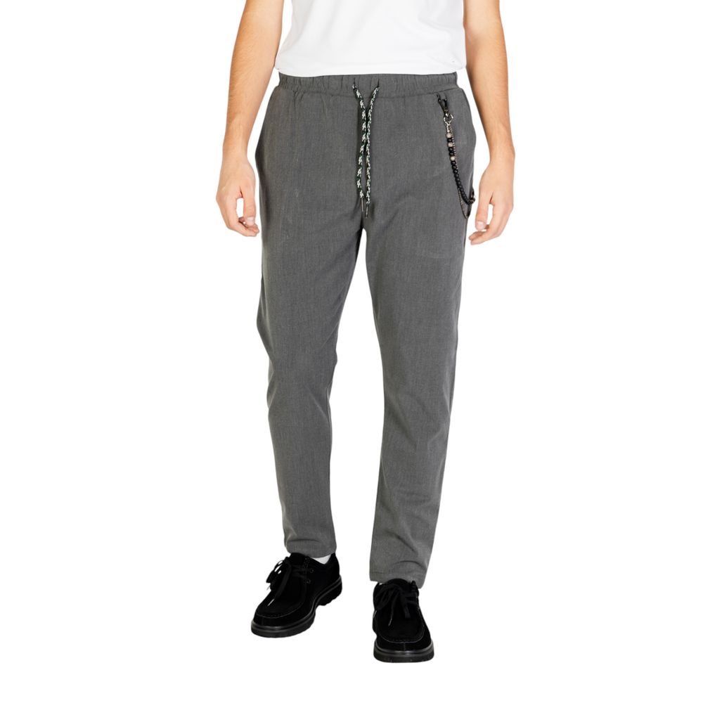 Gianni Lupo Gray Polyester Jeans & Pant