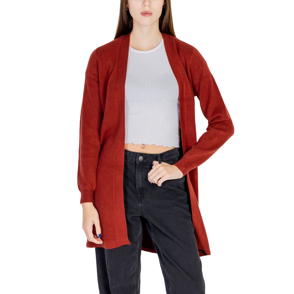 Vero Moda Red Viscose Cardigan