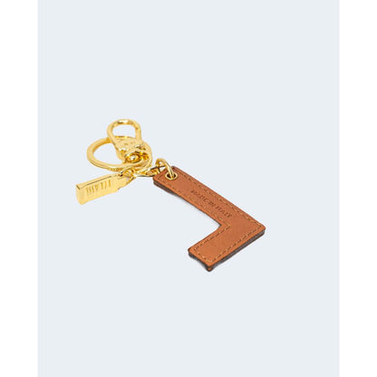 Alviero Martini Prima Classe Beige Leather Keychain