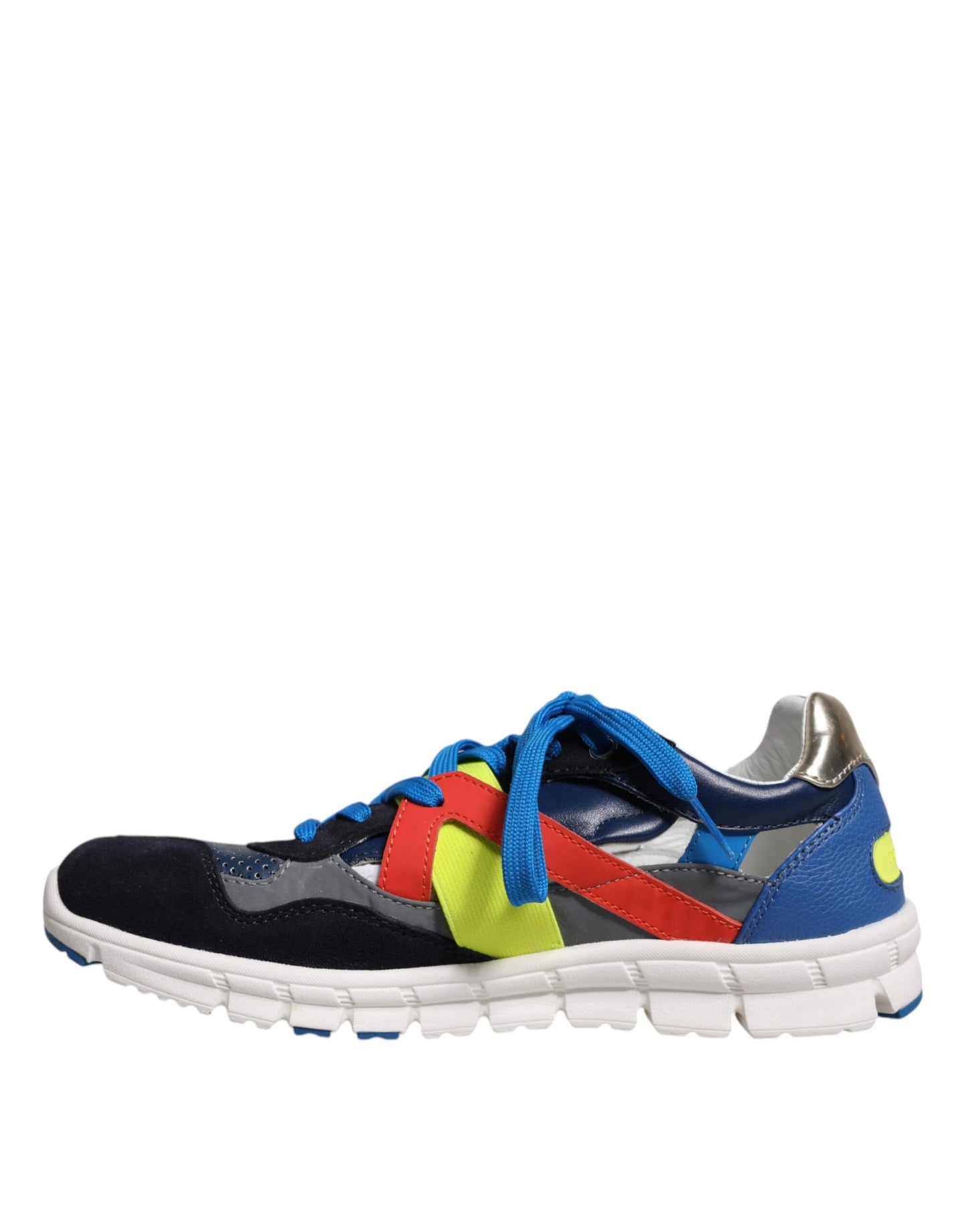 Dolce & Gabbana Multicolor Leather Suede Low Top Sneakers Shoes