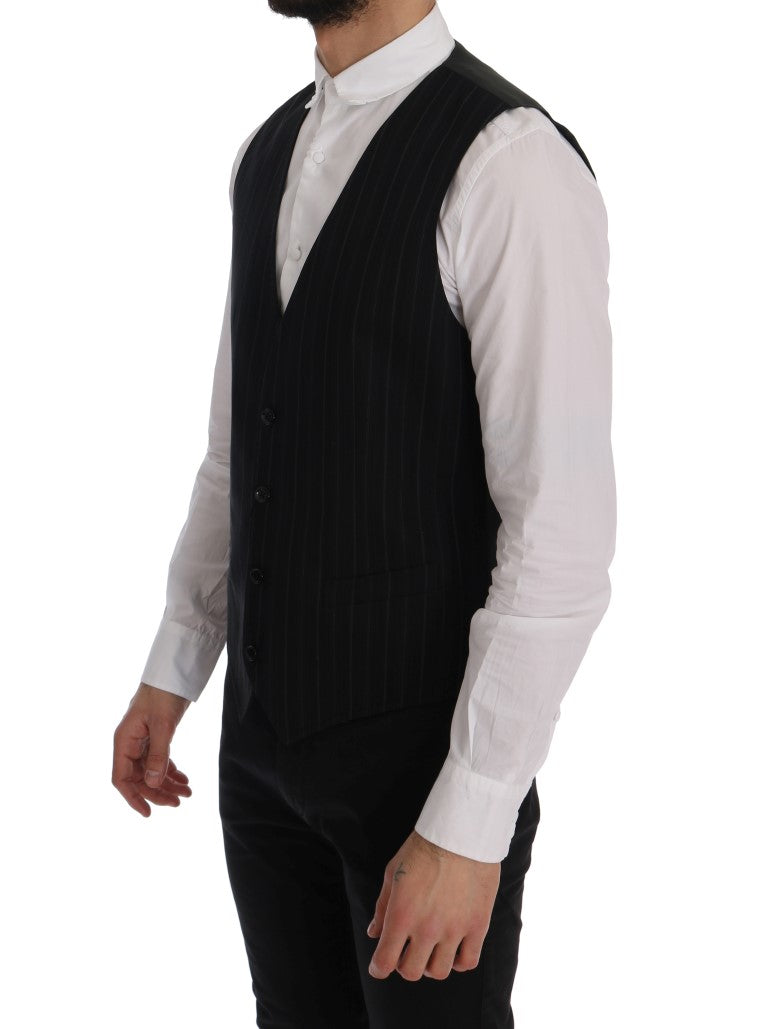 Dolce & Gabbana Elegant Striped Vest Waistcoat