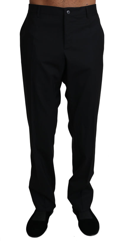 Dolce & Gabbana Elegant Black Formal Wool Blend Trousers